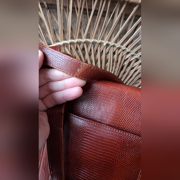 Vintage Albert Nipton Elegant Brown Leather Handbag - Picture 5 of 7